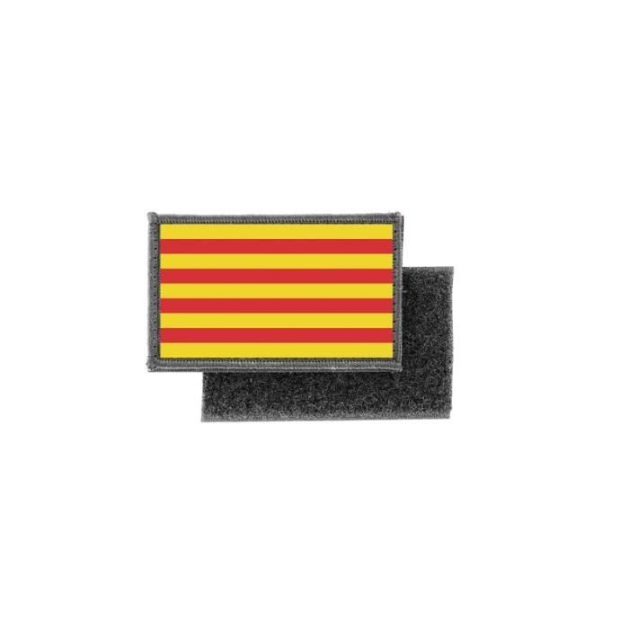 Patch écusson Brodé Drapeau Catalogne – 7x4,5 Cm, Thermocollant, Lavable 40°C – Pour Sac, Tee-shirt, Casquette
