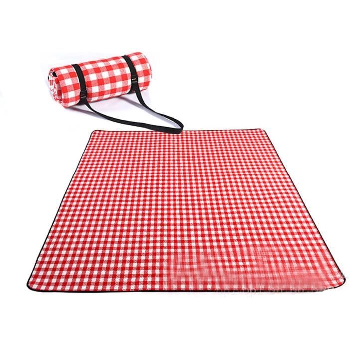 Tapis De Pique-nique De Voyage à Carreaux - 140 X 135 Cm, Occasion, Couleur Multicolore