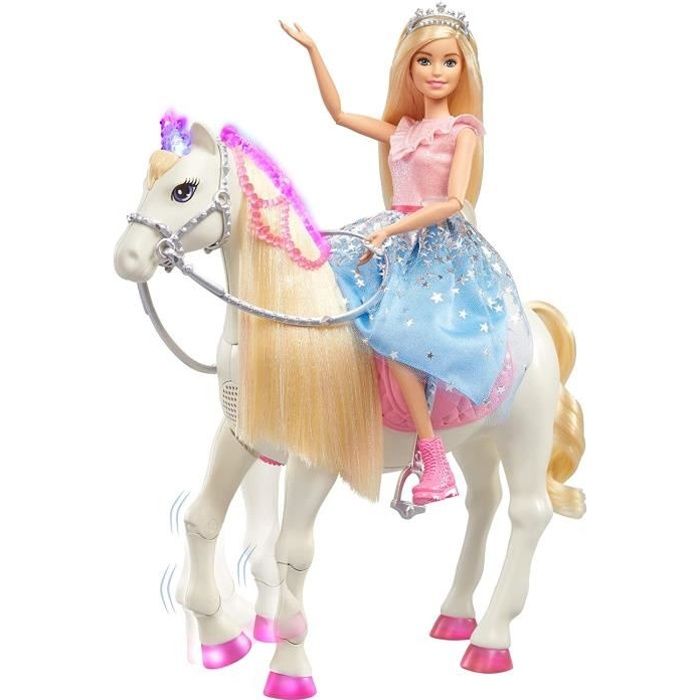 Barbie Princesse Chevelure Magique Blond DKB60 : : Jeux et Jouets