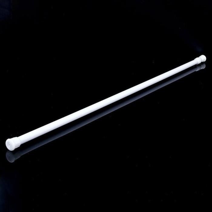 Tringle à Rideaux Télescopique 76-193cm Sans Perçage - Noir