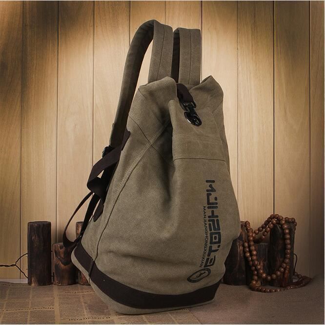 Sac Messager Homme Toile Marron Clair - Bandoulière Rétro Style Handbag