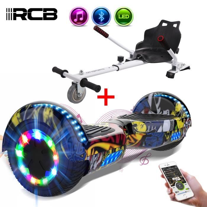Rcb Hoverboard 6 5 Pouces Hip Hop Hoverkart Hoverboard Gyropode Pour Enfant Bluetooth Led Moteur 700w Cdiscount Auto