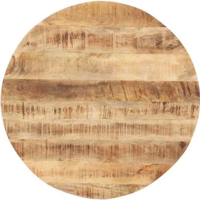 Dessus de table en bois de manguier massif verni - CHEZ JM® - Rond 40cm - Elégance - Chic