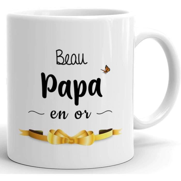 Tasse mug cadeau beau père- beau papa en or - idée originale