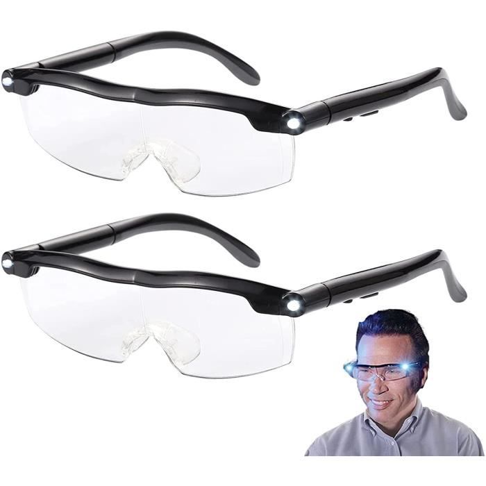 Loupe Grossissement 250 avec 2 LED, Loupes De Lecture Loupe