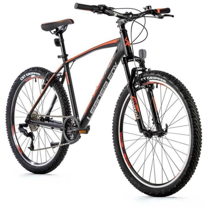 Vélo électrique VTT musculaire Leader Fox Mxc 2023 - noir/orange - 160/168 cm