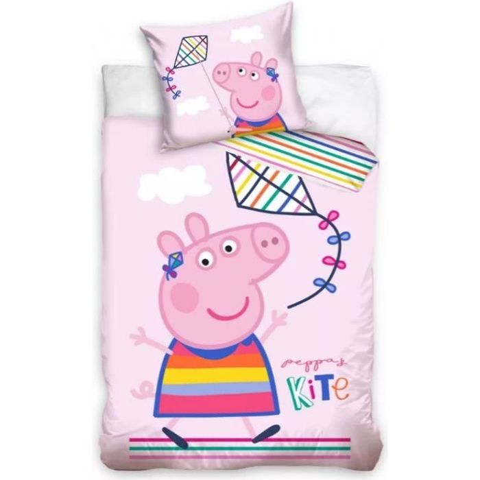 Parure de lit PEPPA PIG 100% Coton 