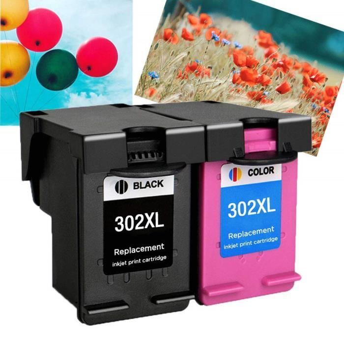 Cartouches D'encre Compatibles HP 302 XL - Lot Cyan, Jaune, Magenta, Noir - Pour Imprimantes OfficeJet, DeskJet, Envy - Garantie 2 Ans