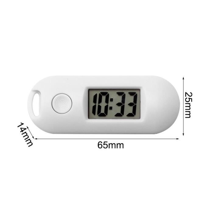 Mini Montre Numérique Porte-Clés - Affichage LCD, Pile Incluse, ABS Léger, Pour Étude Et Examen