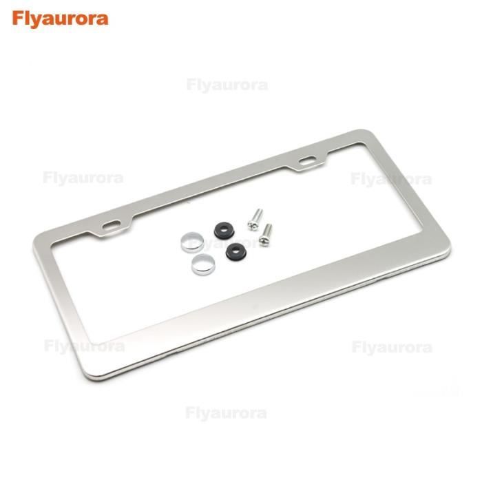 Support de plaque d/'immatriculation sans cadre en acier inoxydable pour 1 plaque d/'immatriculation.