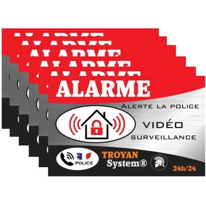 Autocollant maison sous alarme Cdiscount