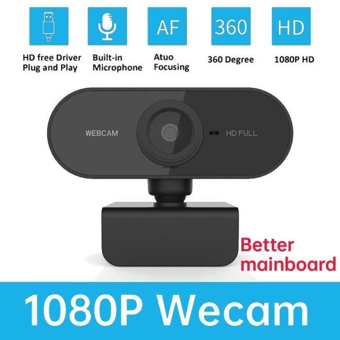 Webcam,Webcam rotative HD 1080P avec prise USB pour ordinateur, caméra