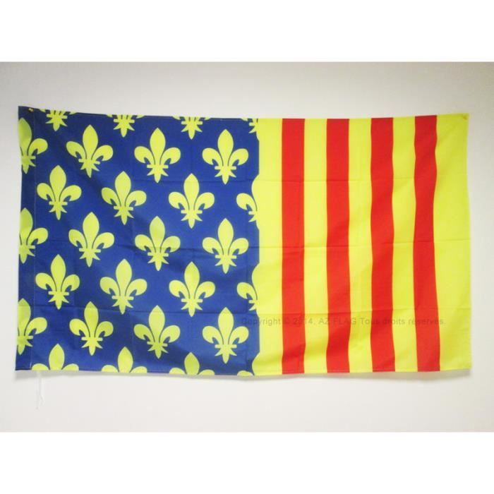 Mini Drapeau De Table Lozère 15x10 Cm – Drapeau Départemental Avec Hampe 25 Cm Et Socle Noir