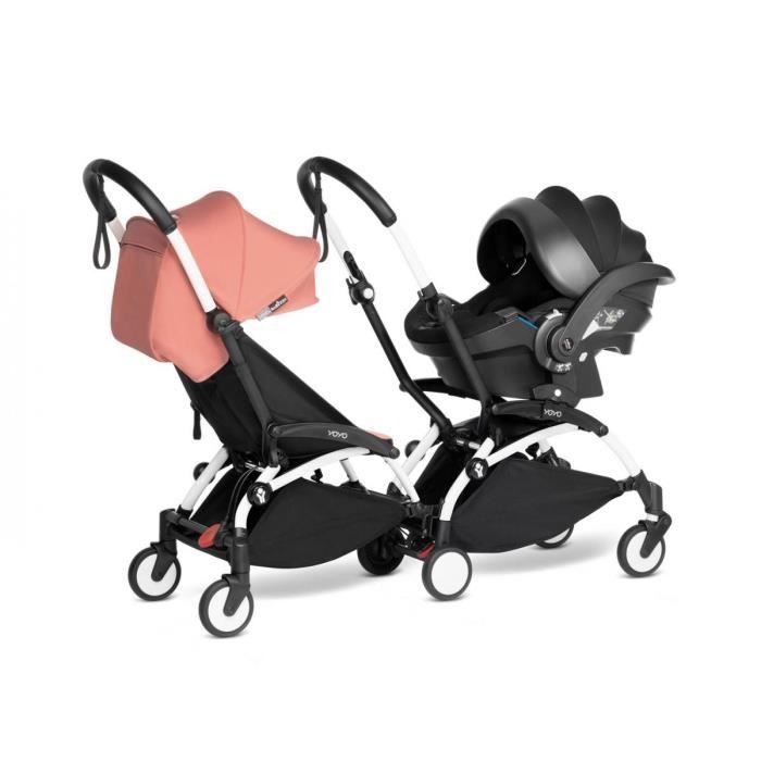 Poussette YOYO² Pack 0+ et 6+ - Cadre Noir - Bleu Air France - Made in Bébé