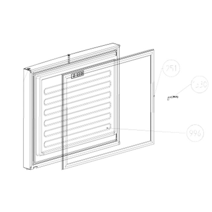 Joint de porte de congélateur (repère 251) Frigo Réfrigérateur Congélateur 5958272000 BEKO