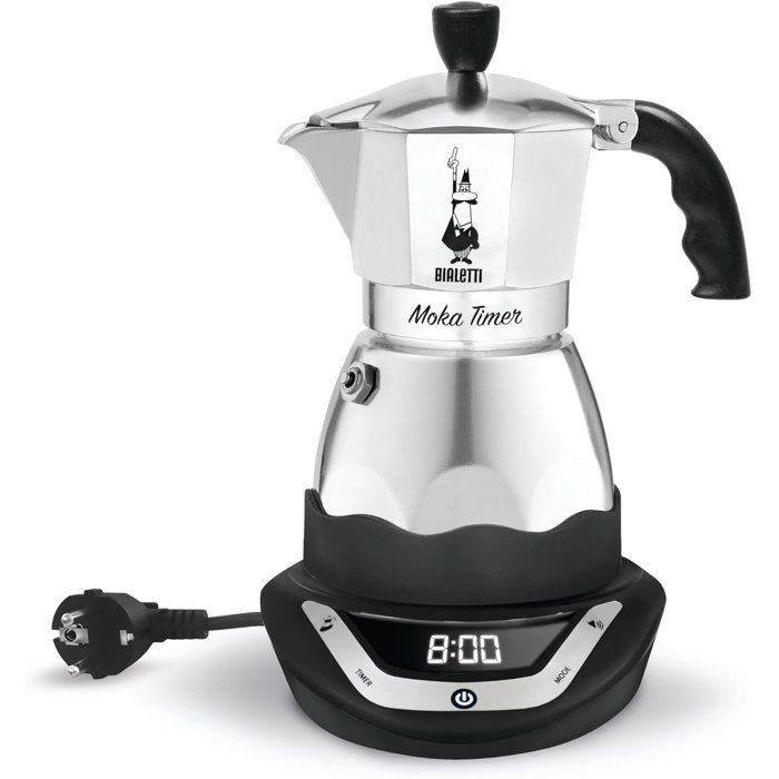 Cafetière Électrique Bialetti Moka Timer – 3 Tasses, 365 W, Programmable - vue 2