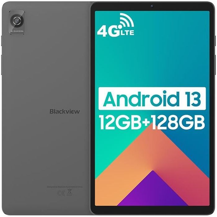 Tablette Tactile BLACKVIEW Tab 12 Pro 10.1 pouces FHD 8Go+128Go-SD 1To  13MP+5MP 6580mAh Android 12 Octa core Dual SIM - Argent - Cdiscount  Informatique