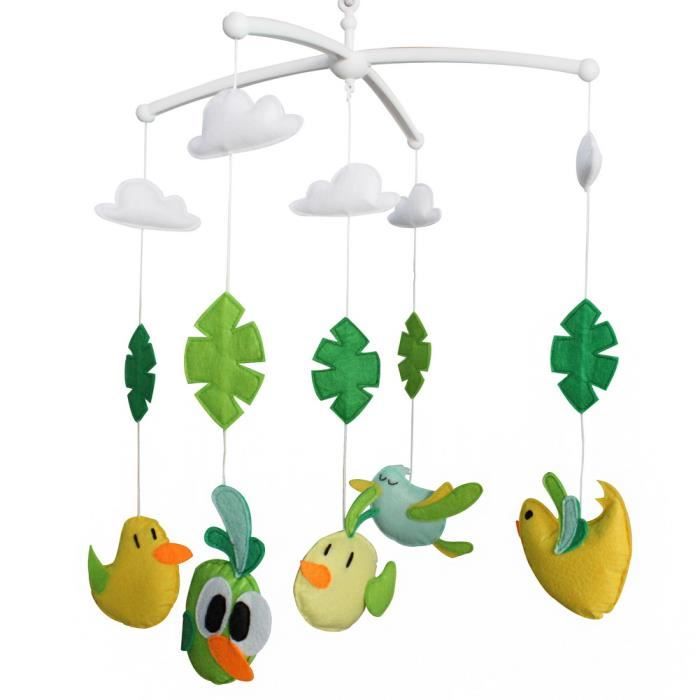 Lit Bebe Mobile Avec Hanging Decor Jouets Oiseaux Mignon Vert Lit Mobile Cdiscount Puericulture Eveil Bebe