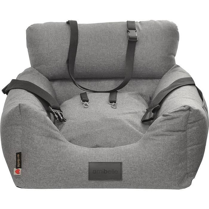 Comparer les prix de Siège auto pour chien, siège auto pour chat, siège de transport, gris, 55 x 55 x 25 cm, imitation lin