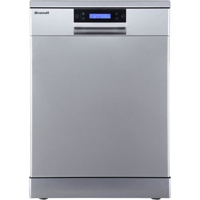 Lave-vaisselle pose libre BRANDT LVC144IX - 14 couverts - Induction - L60cm - 44dB - Inox