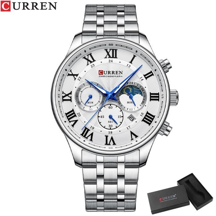 Montre Guess Pour Homme Skyline W1259G1 En Acier Inoxydable 45 Mm - Décontractée, Neuve Avec étiquettes