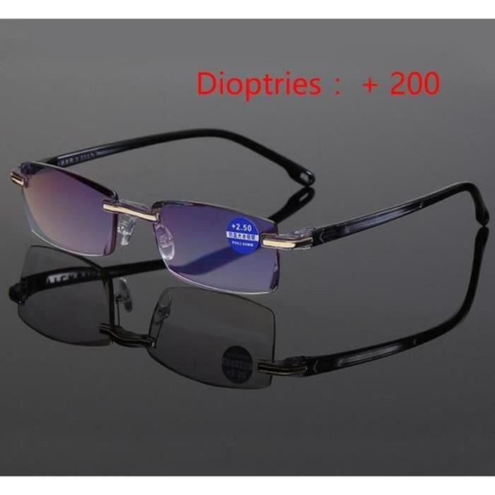 3 Lunettes De Lecture Hioip Anti-Lumière Bleue - Monture Flexible Rectangle - +1.50 - Unisexe - Charnières Ressort