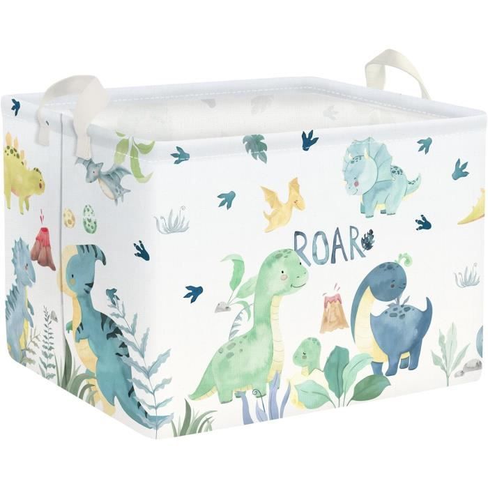Panier De Rangement Enfant 36L - Motif Dinosaure - Pliable Et Fun