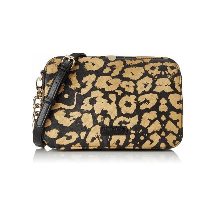 Sac Bandouli?�re - CHRISTIAN LACROIX - MILY 9 - Imprim?� L?�opard Dor?� - 2 Compartiments 