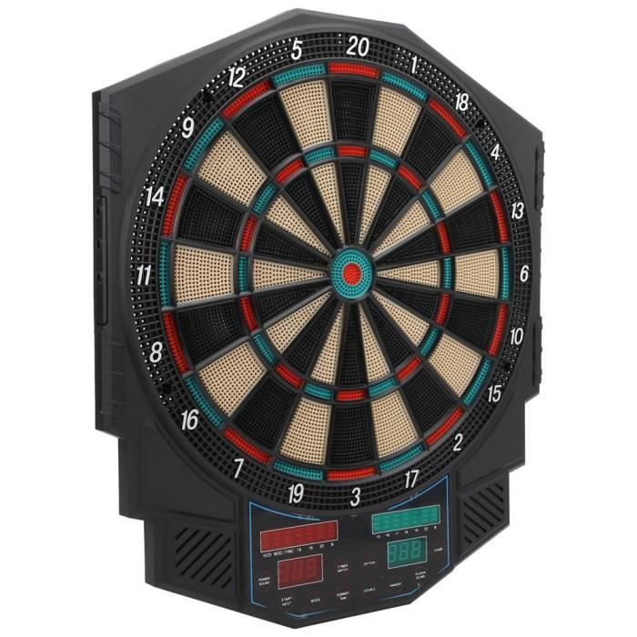 Cible Électronique De Fléchettes MDAfwecsa – 27 Modes De Jeu, 243 Variantes, Écran LED, Comptage Auto, Double Alimentation, 6 Fléchettes Incluses