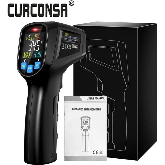 Thermomètre numérique pistolet, à laser infrarouge, sans contact, caméra  thermique