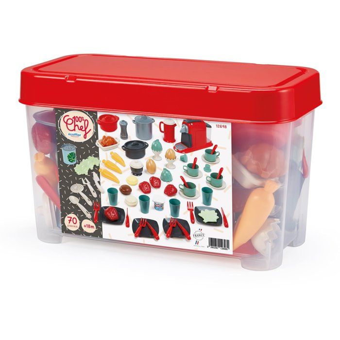 Coffret Dînette Ecoiffier 12698 – 70 Pièces Dès 18 Mois