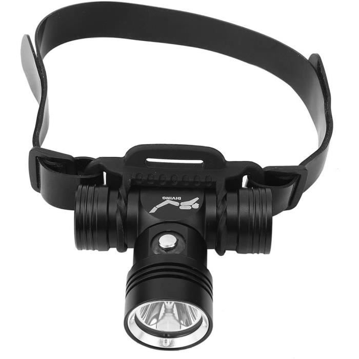 Lampe De Plongée étanche 1200LM - Torche LED 50m - Résistante Aux Chocs - Bracelet Inclus - Pour Plongée, Pêche, Camping