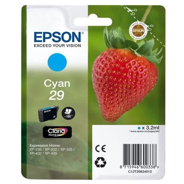 EPSON Cartouche dencre T2982 cyan - Fraise (C13T29824012)