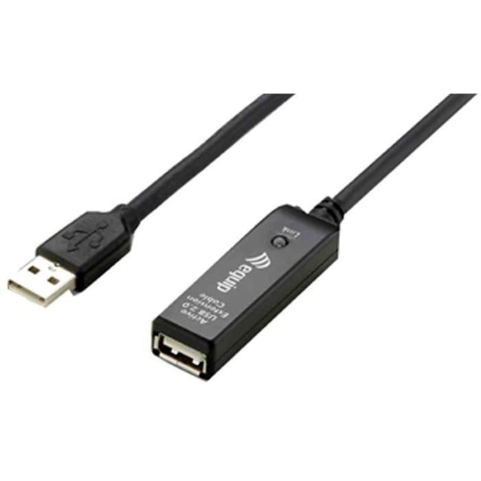 Câble de rallonge USB 2.0, 15,0 m, noir