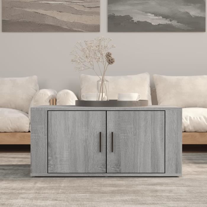 famirosa table basse sonoma gris 80x50x36 cm bois d'ingénierie-518