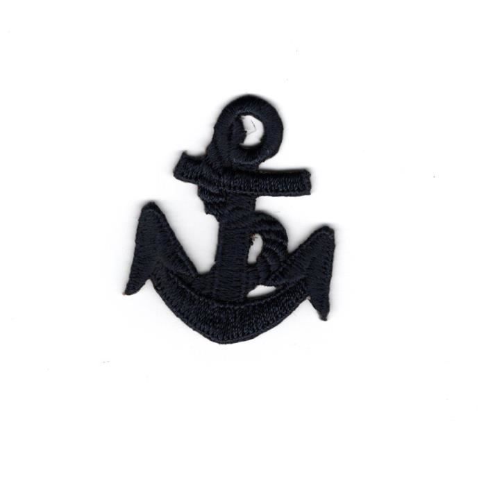 Patch Thermocollant Ancre Marine – 4 X 4 Cm – Appliqué Au Fer à Repasser – Décoration Vêtement, Sac, Casquette
