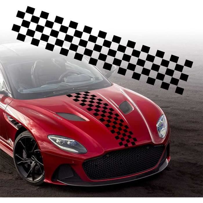 Autocollant Bande De Capot Voiture Racing - Décalcomanie Vinyle Noire, Style Sportif Pour SUV/Voiture