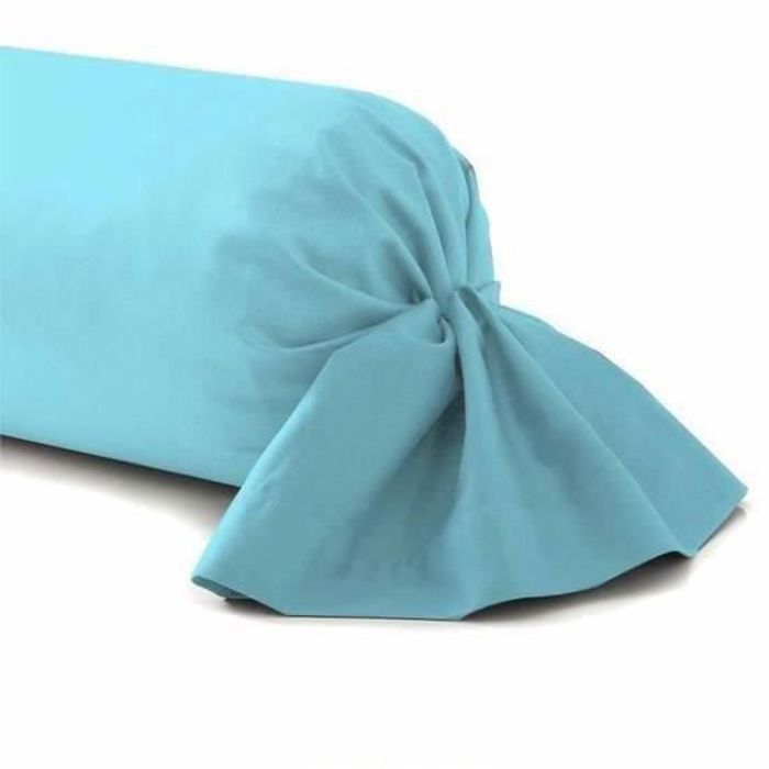 Taie de traversin - BLEU CIEL - 45 x 185 cm - 100% coton - Tissu résistant - Lavable en machine Taie de traversin - BLEU CIEL - 45 x 185 cm - 100% coton - Tissu résistant - Lavable en machine