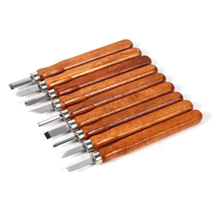 HURRISE jeu de gouges Ensemble d'outils de sculpture sur bois couteau ciseau Gouges en acier HURRISE jeu de gouges Ensemble d'outils de sculpture sur bois couteau ciseau Gouges en acier