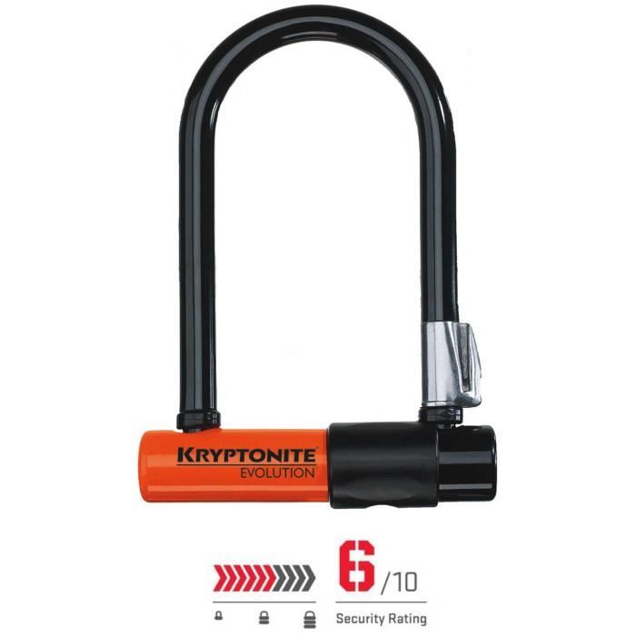 Antivol Kryptonite KryptoLok Mini-7 en U - Noir - Niveau de protection 6