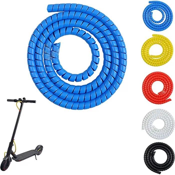 LINGHUANG Gaine de protection de câble spirale pour Xiaomi M365 Pro Scooter, bleu