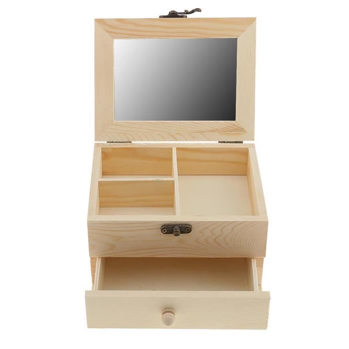 Fenteer Boîte De Rangement En Bois Avec Couvercle - Organisateur Pod Lave-Vaisselle Noir Pour Salle De Bain Et Cosmétiques