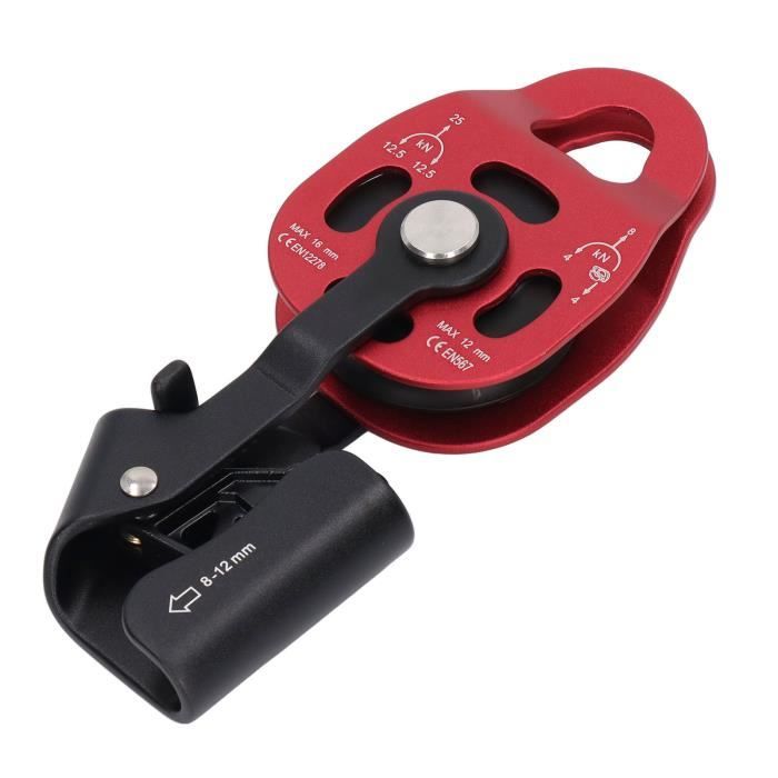 Poulie Arboriste Grimpe 2 Pcs Poulie De Corde Arbre Escalade Arboriculteur Montee Fixe Rouge Accessoire Secours Montagne