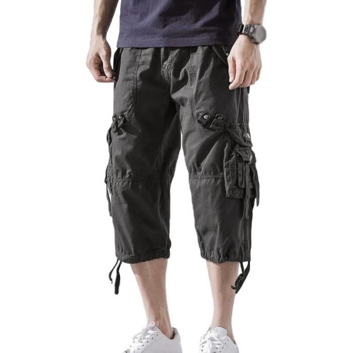 Short Cargo Homme été - Bermuda Décontracté Avec Multiples Poches - Pour Randonnée, Travail, Sport - Grandes Tailles Disponibles
