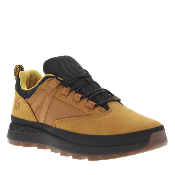 sneakers - timberland - garçon - cuir nubuck - lacets - couleur miel