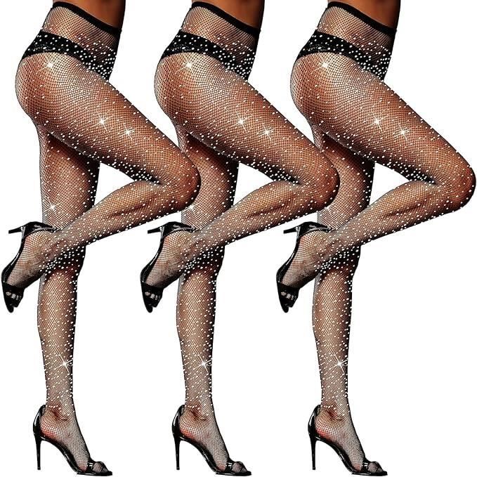 Collants D39été Sexy Pour Femmes Bas Résille Brillant Maille Creuse