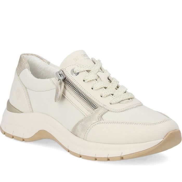 Remonte Baskets Femme - Remonte - D0G09-80 - Lacets - Talon Plat - Blanc