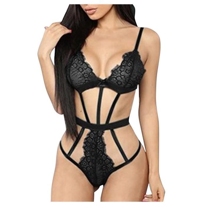 Jarretière Dreamgirl En Dentelle Noire - Taille Unique, Cuisse Haute, Style Résille Transparente