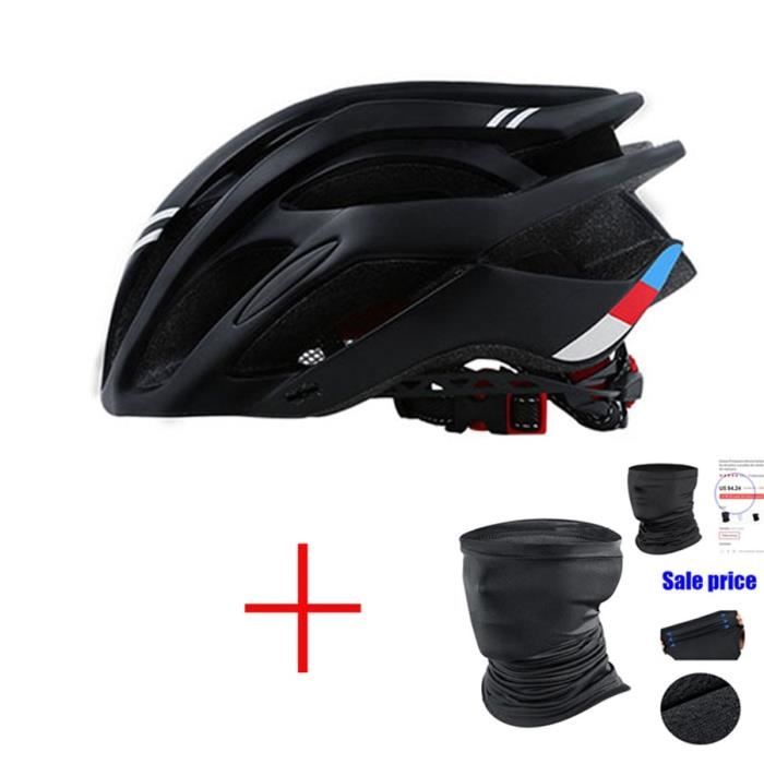 Casque De Vélo Rehomy - Unisexe Adulte - Léger, Aéré (18 Trous) - Taille Réglable 54-63 Cm - Noir/rouge