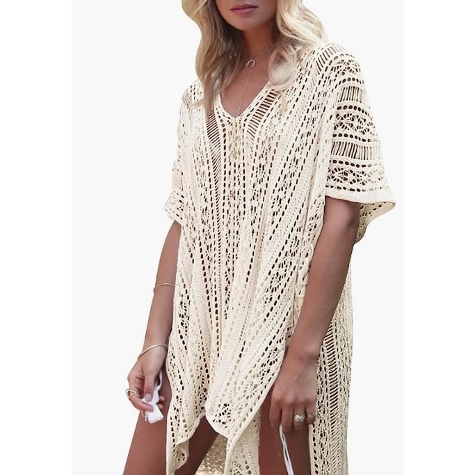 Robe de Plage Femme Tenu de Plage Femme Cache Maillot Cache